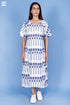 Rayon Foxy Dress In Block Print